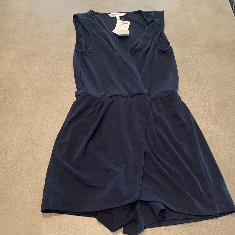 NWT | BCBG | Navy Romper | XS